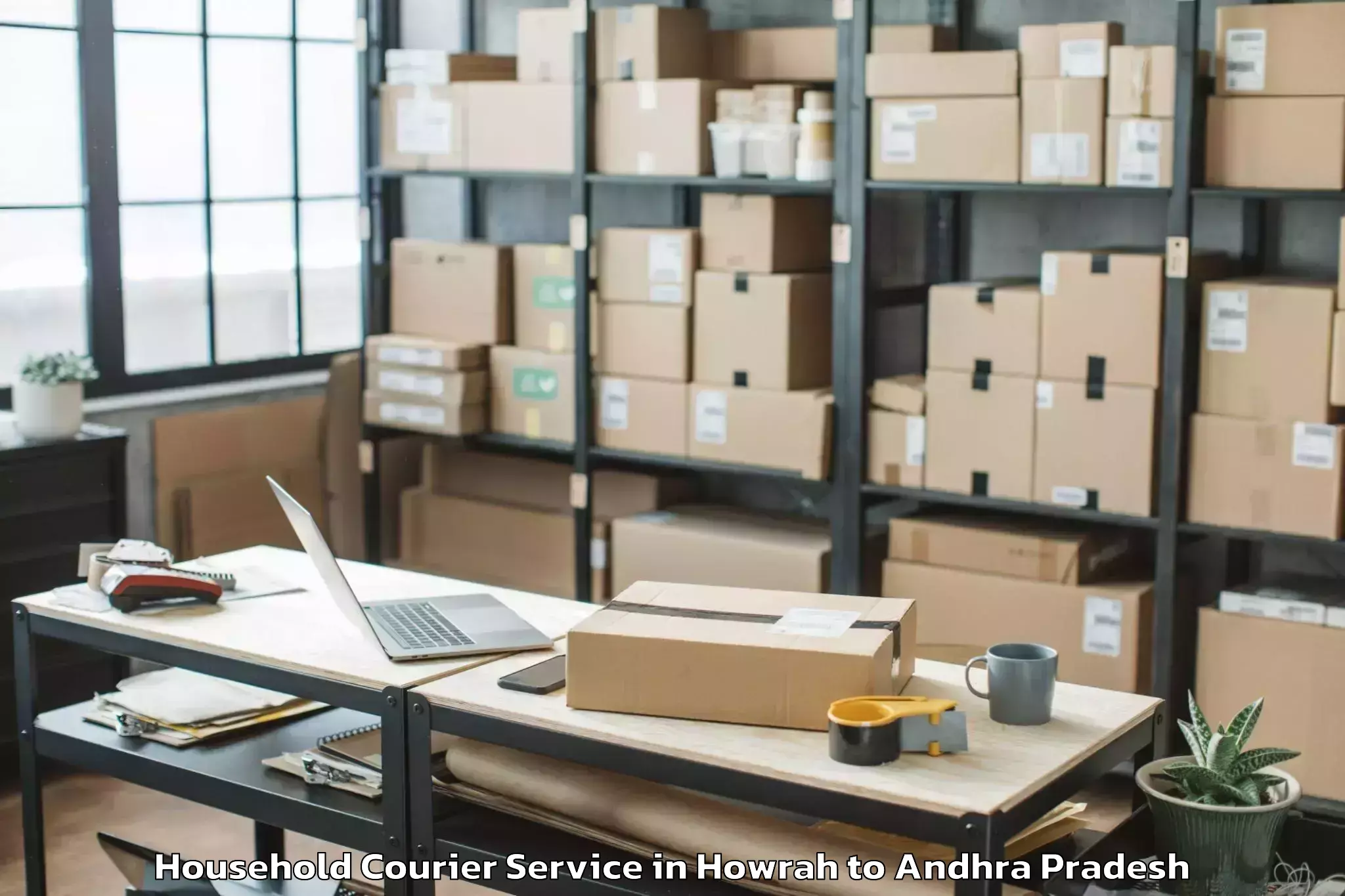 Quality Howrah to Etikoppaka Household Courier